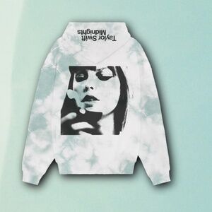 Taylor Swift Midnights Green Tie Dye Hoodie NEW